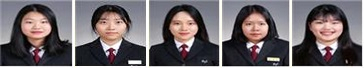 왼쪽부터 신인경 이예림 정해정 정해림 박시은
