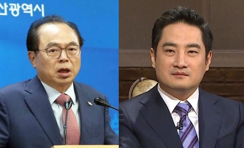 오거돈 부산시장과 강용석 변호사(오른쪽)[헤럴드경제DB]