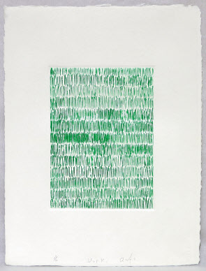 곽인식, Work (Green), 42x32cm, 5 color etchings, 1984 [갤러리 신라 제공]