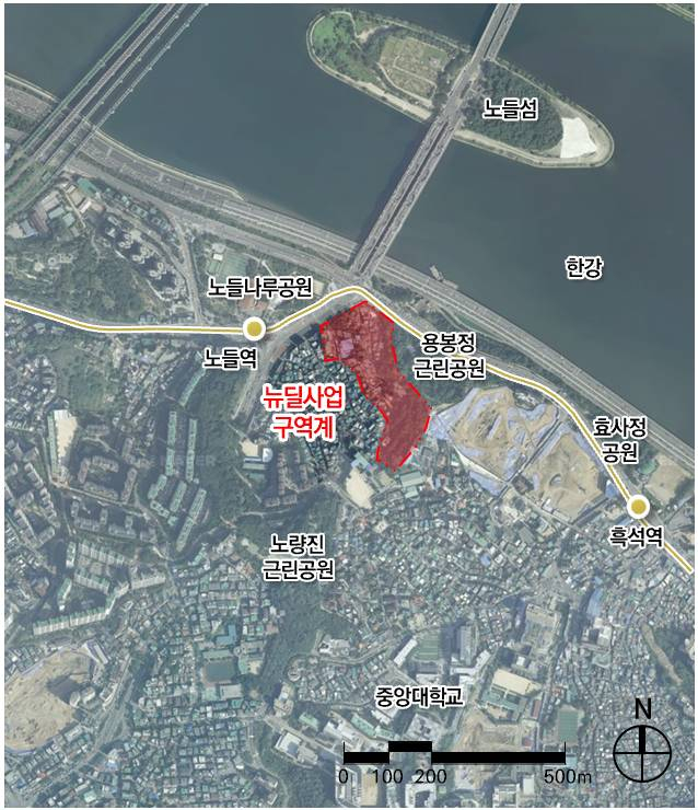 본동 일원 도시재생 사업 대상지. [동작구 제공]