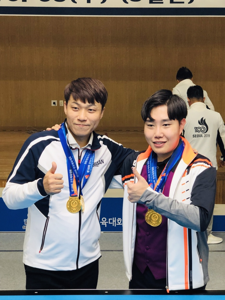 서울 전국체전 당구 2관왕 최성원과 이대규 [대한당구연맹 제공]