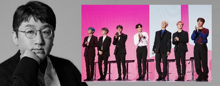 미국 시사잡지 타임과 인터뷰를 가진 ‘BTS의 아버지’ 방시혁 빅히트엔터테인먼트 대표. [연합]
