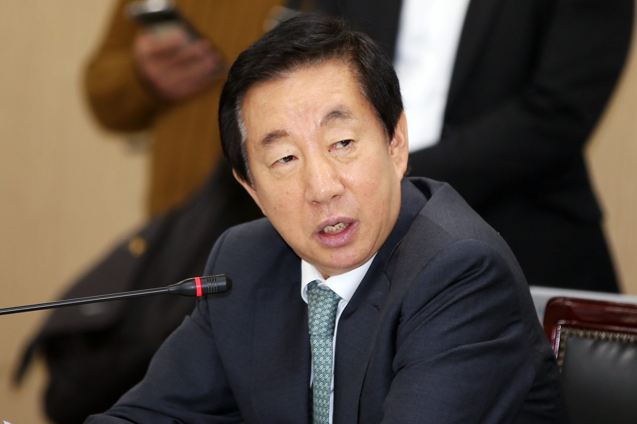 10일 오전 전남 무안군 전남지방경찰청에서 열린 국회 행정안전위원회 국정감사에서 자유한국당 김성태 의원이 질의하고 있다. [사진=연합뉴스]