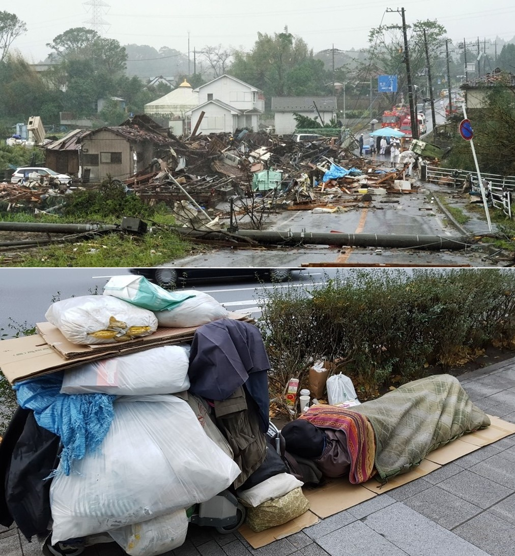 태풍 몰아치는데 “노숙자는 안돼”…日 대피소 ‘갑질’ 뭇매