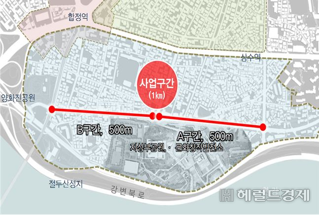 당인리 역사문화거리 조성사업 위치도. [마포구 제공]