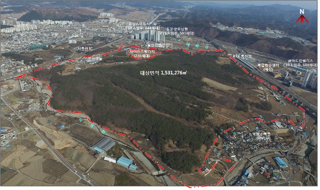 복합특화단지 조성 예정부지(점선 안)