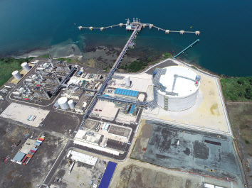 파나마 콜론 지역 LNG 터미널 전경. [포스코건설 제공]