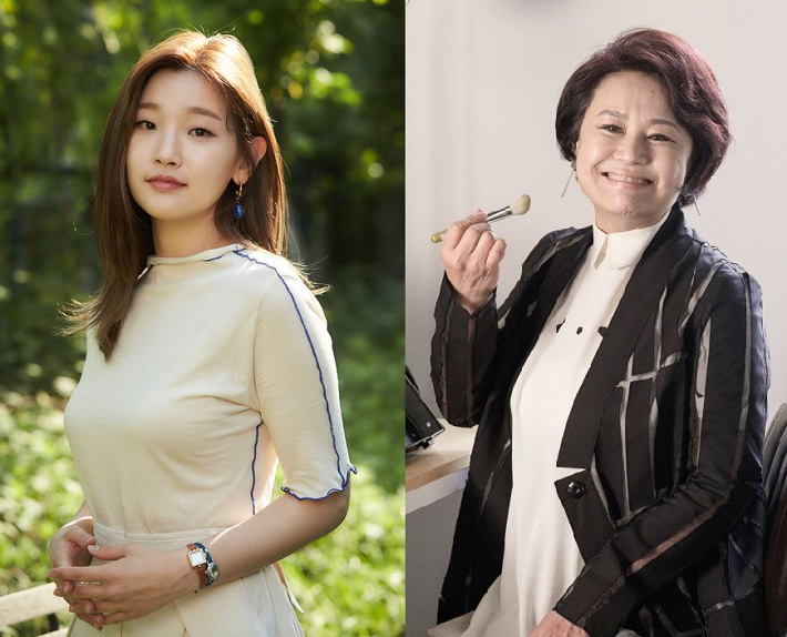 배우 박소담(왼쪽)과 박원숙이 연예계 숨겨진 친척 관계인 것으로 알려져 화제다. [OSEN]
