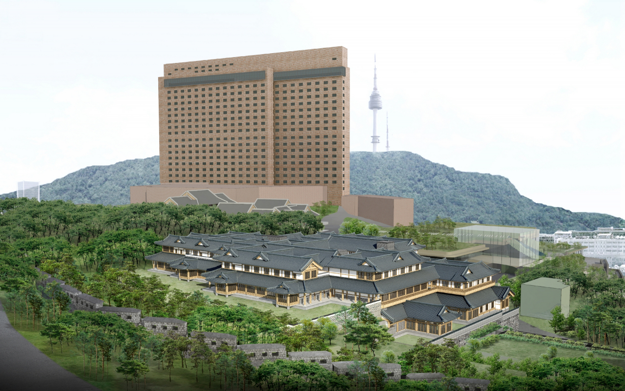 서울 중구 장충동 2가에 들어설 예정인 호텔신라 남산 한옥호텔 조감도. [호텔신라 제공]