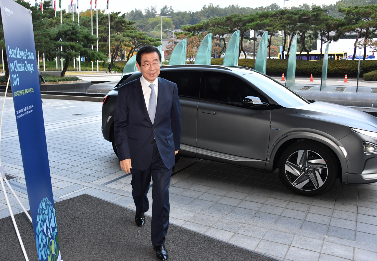 헤럴드포토] 관용차량 수소차로 바꾼 박원순 시장 - 헤럴드경제