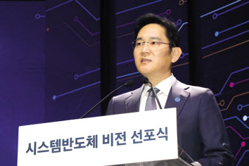 2019년 시스템반도체 세계 1위 달성 '반도체 비전 2030' 발표하는 이재용 부회장.