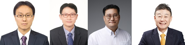 2020 광주사랑방 부동산세미나에 나선 나강열, 전광섭, 구만수, 고종완 강사.(사진 왼쪽부터)