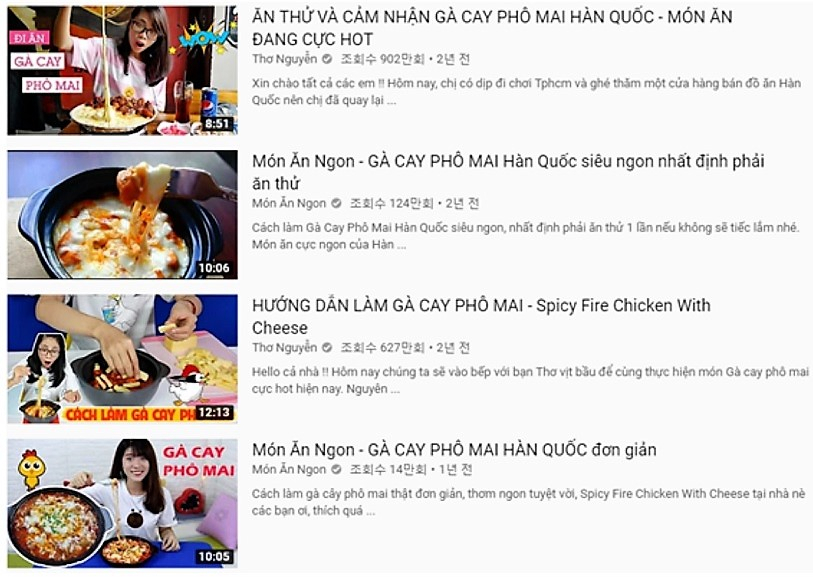 베트남 인플루언서들의 한국식 매운맛 자발적 홍보 [코트라 호치민무역관 제공]