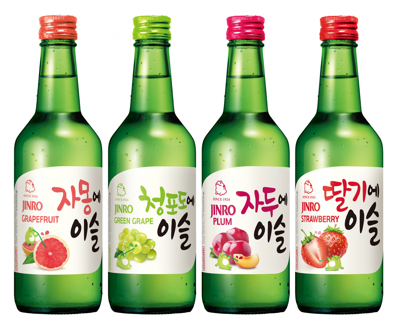 하이트진로가 해외 수출 중인 과일리큐르 4종 [제공=하이트진로]