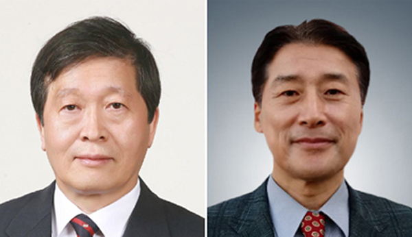 박수근 중앙노동위원회 위원장(왼쪽)과 김창룡 방송통신위원회 상임위원. [사진제공=청와대]