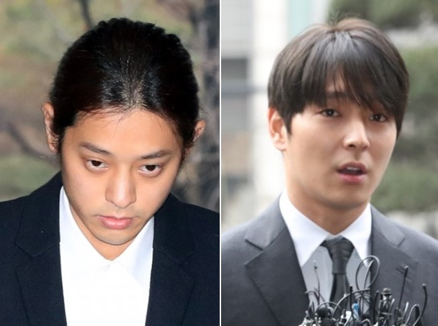 가수 정준영(왼쪽)과 가수 최종훈 [연합]