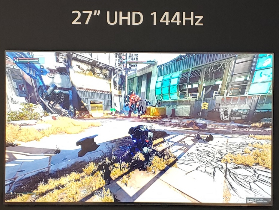 LG디스플레이의 144Hz 27인치 UHD화질의 게임용 모니터. [LG디스플레이 제공]