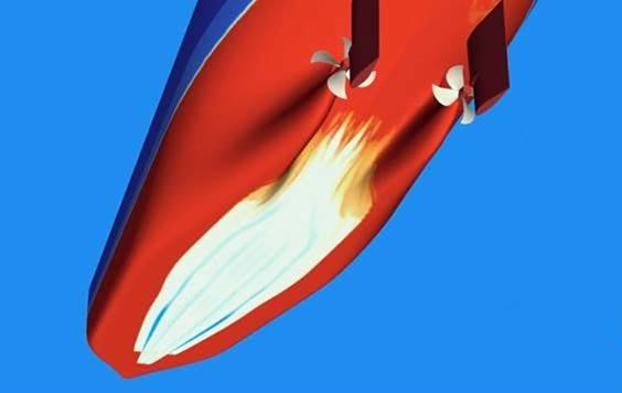 대우조선해양이 개발한 공기윤활시스템 개념도.[대우조선해양 제공]