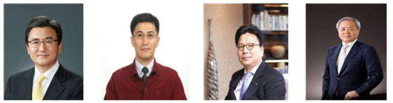 왼쪽부터 이승열 아리랑TV 사장, 이성한 연합뉴스 편집총국장, 김정환 호텔롯데 대표이사, 주원석 미디어윌 회장. [사진=성언회]