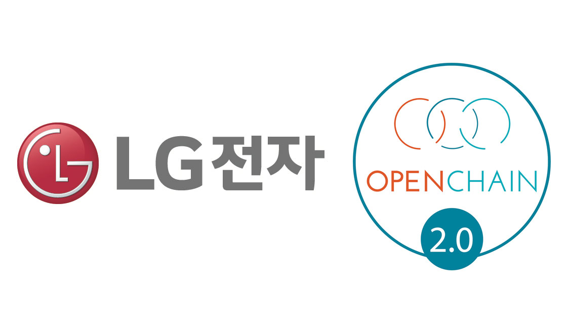 비영리 단체인 리눅스재단의 ‘오픈체인 표준 준수 기업’ 인증 마크.[LG전자 제공]