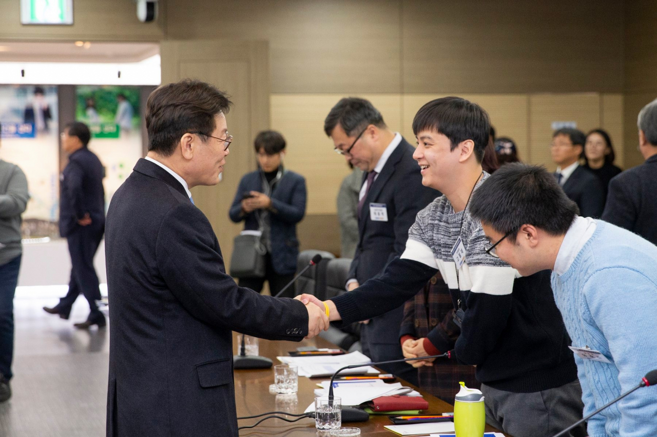 남양주시 청년정책 현안 간담회 [이재명경기도지사 SNS캡처]