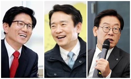 왼쪽부터 김문수 남경필 이재명 경기도지사