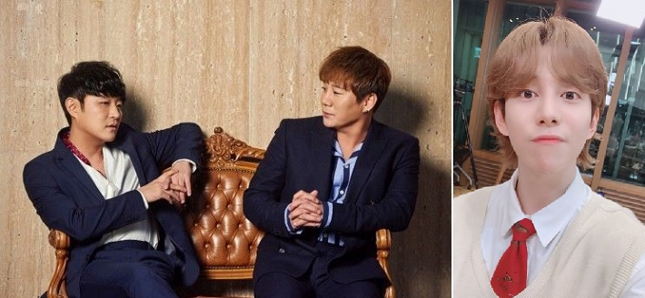 남성 듀오 바이브(왼쪽)가 ‘음원 사재기’의혹을 실명으로 제기한 블락비 멤버 박경을 상대로 명예훼손 등의 혐의로 고소장을 접수했다고 27일 밝혔다. [OSEN·박경 인스타그램 캡처]