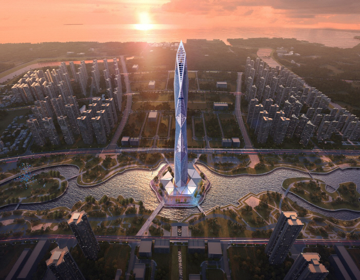 2023년 준공이 예상되는 인천 서구 청라시티타워 조감도. [자료=포스코건설]