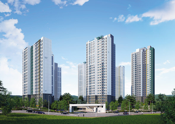 2022년 1월 경기도 파주 운정3지구에 입주 예정인 ‘운정신도시 파크 푸르지오’ 투시도. [대우건설 제공]