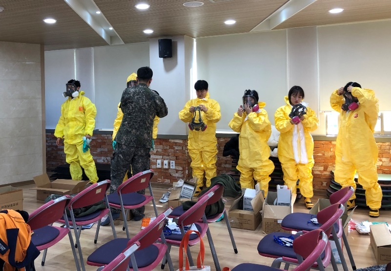 평택시는 생물테러 대비대응 모의훈련을 실시했다. [평택시 제공]