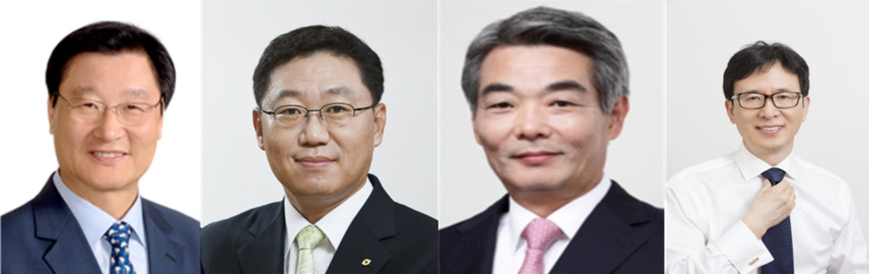 왼쪽부터 정기승 KTB자산운용 부회장, 나재철 대신증권 대표, 신성호 전 IBK투자증권 대표, 서재익 하나금융투자 전무