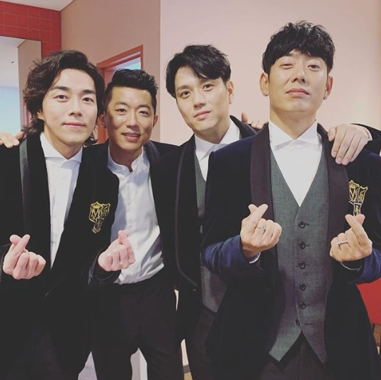 왼쪽부터 태사자 멤버 박준석·이동윤·김영민·김형준. [김형준 인스타그램 캡처]