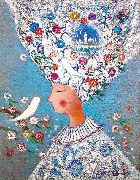 정일, Reve, 53x45cm, Oil on canvas, 2017 [선화랑 제공]