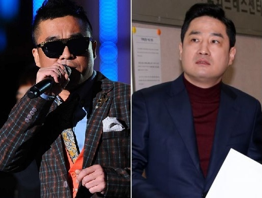 가수 김건모와 강용석 변호사. 헤럴드경제DB