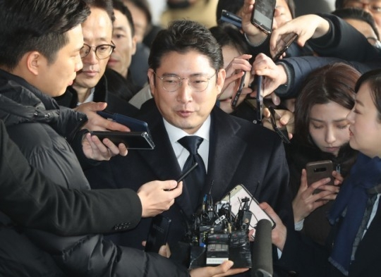 조현준 회장이 지난해 1월 검찰에 출석하고 있다. [연합]