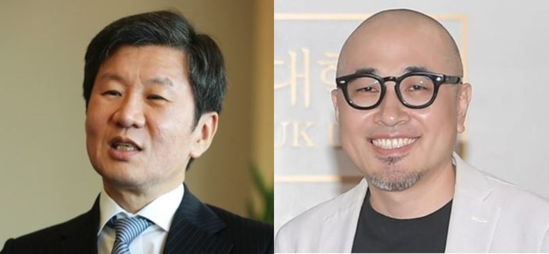 정몽규 HDC그룹 회장(좌)과 김봉진 우아한형제들 대표[연합]