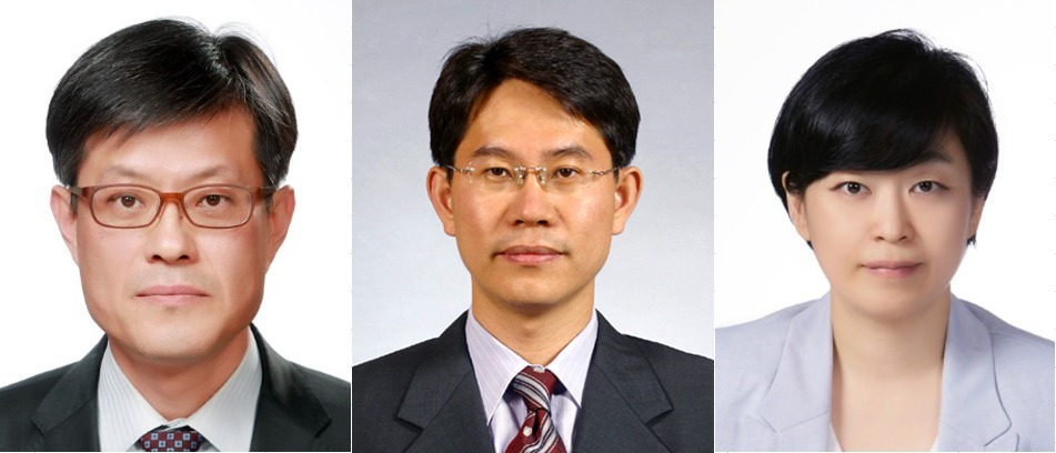 왼쪽부터 김기경 신임 한국거래소 경영지원본부장보, 송영훈 신임 코스닥시장본부장보, 채현주 코스닥시장본부장보. [한국거래소 제공]