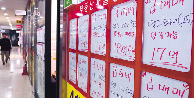 정부의 부동산 대출규제와 보유세 강화로 전세 시장으로 매수 대기 수요가 증가하고, 임대인의 보유세 부담 전가로 전·월세 가격 상승이 예상된다. 사진은 서울 송파구의 한 공인중개업소. [이상섭 기자/babtong@]