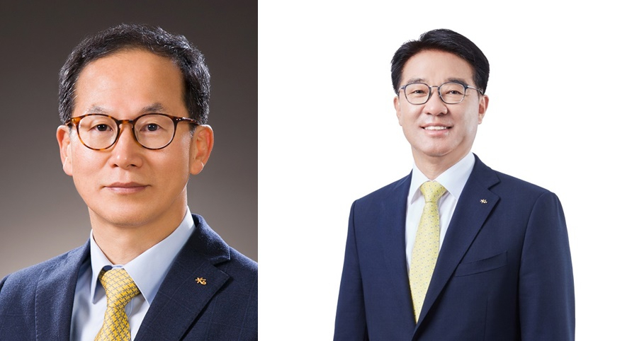양종희(왼쪽) KB손보 대표, 이동철 KB국민카드 대표