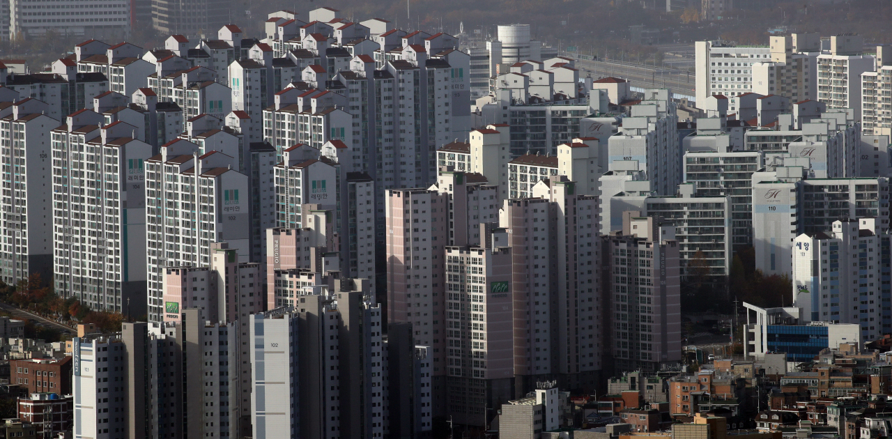 남산에서 바라본 서울 아파트 단지 모습 [연합뉴스]