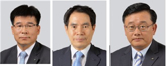 왼쪽부터 황병욱, 김윤국, 임성훈 부행장보