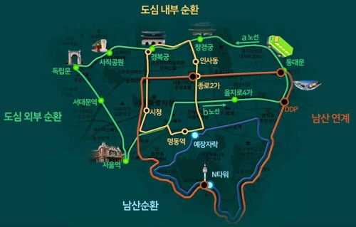 녹색순환버스 노선도. [서울시 제공]