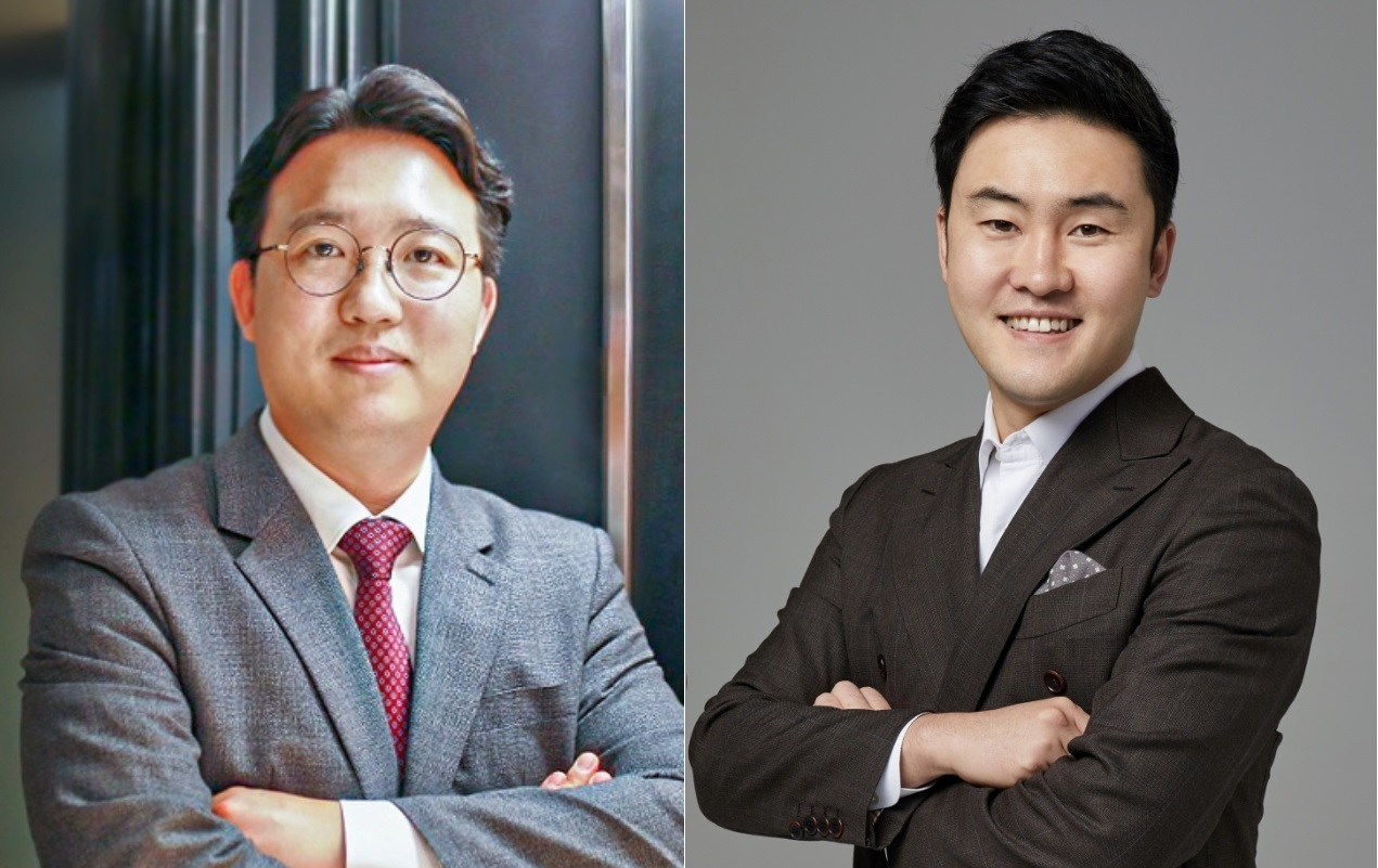 윤성대 이랜드파크 대표(왼쪽)와 김완식 이랜드이츠 대표
