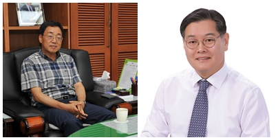 김철수 속초시장(왼쪽)과 이경일 고성군수(오른쪽)