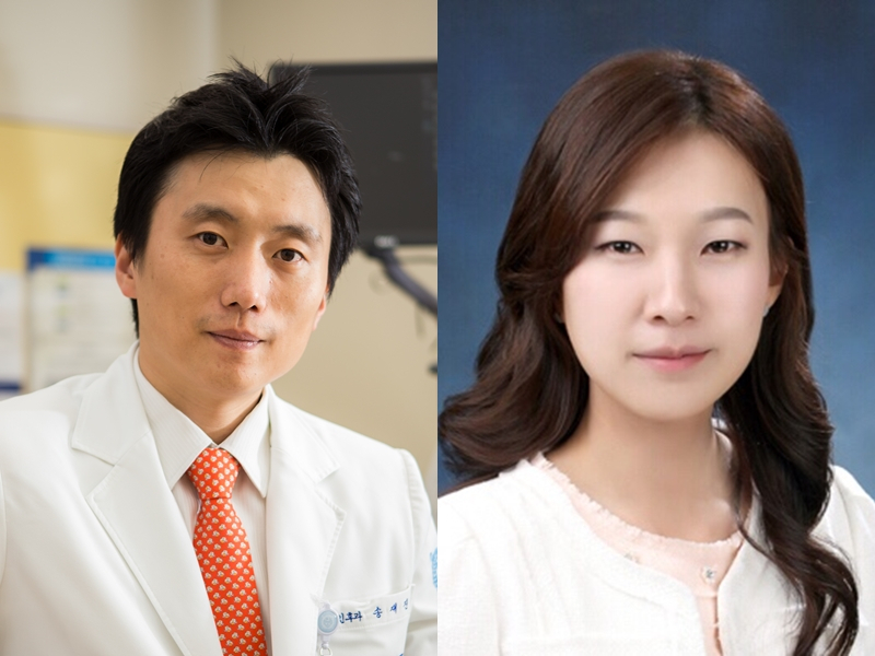 분당서울대병원 이비인후과 송재진 교수(왼쪽), 한선아 전공의(오른쪽)