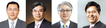 왼쪽부터 정의선 현대차그룹 수석부회장, 김현석 삼성전자 소비자가전(CE) 사장, 권봉석 LG전자 사장, 박정호 SK텔레콤 사장.