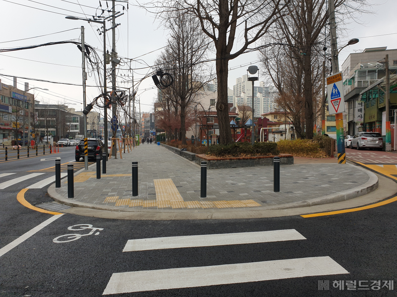 도로다이어트 사업 개선 후의 모습. [성동구 제공]