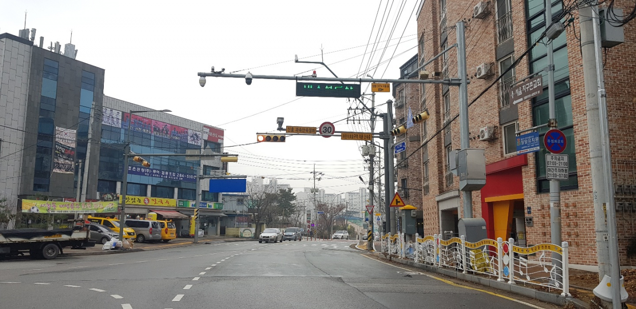 용인시 서천초교 앞 교통단속카메라 설치 [용인시 제공]