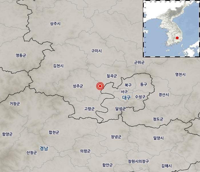 지진 발생위치.[기상청 제공]