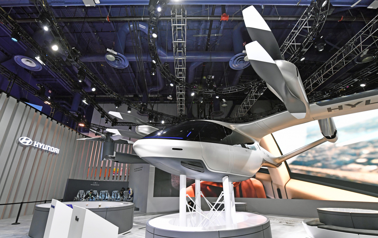 ‘CES 2020’ 현대자동차 전시관에 전시된 개인용 비행체 콘셉트 ‘S-A1’. [현대차 제공]
